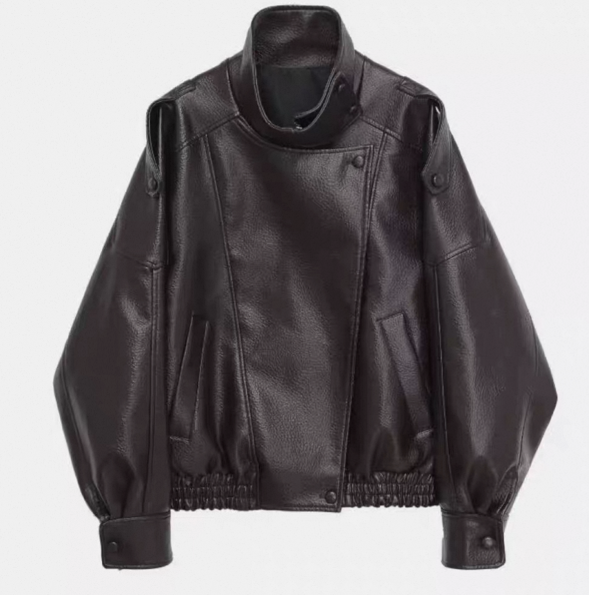 Cassia Lederjacke mit Stehkragen