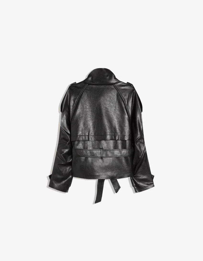 Fina Trenchcoat Lederoptik