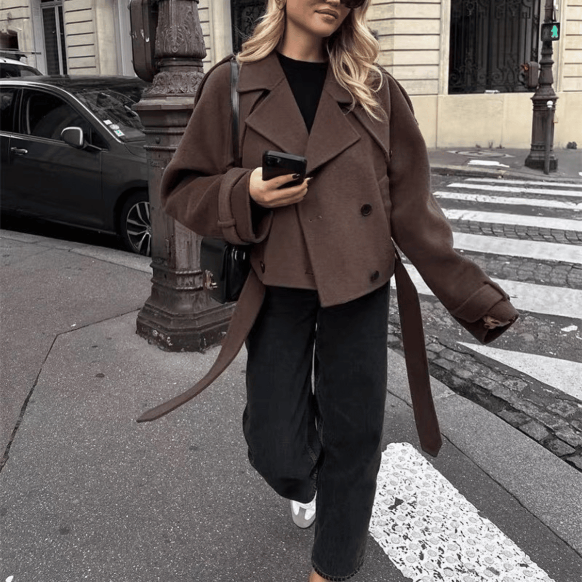 Priya Cropped Trench
