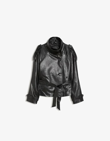 Fina Trenchcoat Lederoptik
