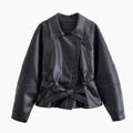 Bonnie Lederjacke mit Gürtel
