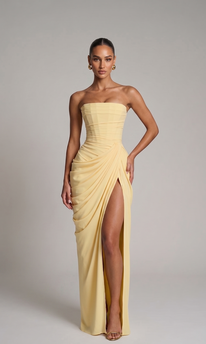 Belinda Abendkleid mit Schlitz