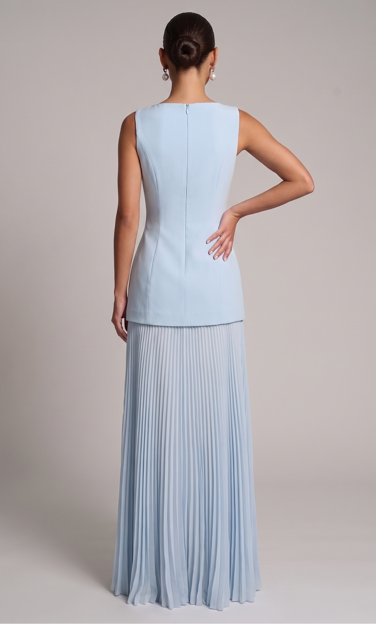 Aurelia Plissee-Maxikleid