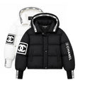 Pufferjacke Kontrast Weiß