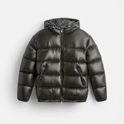 Pufferjacke Kontrast Grün